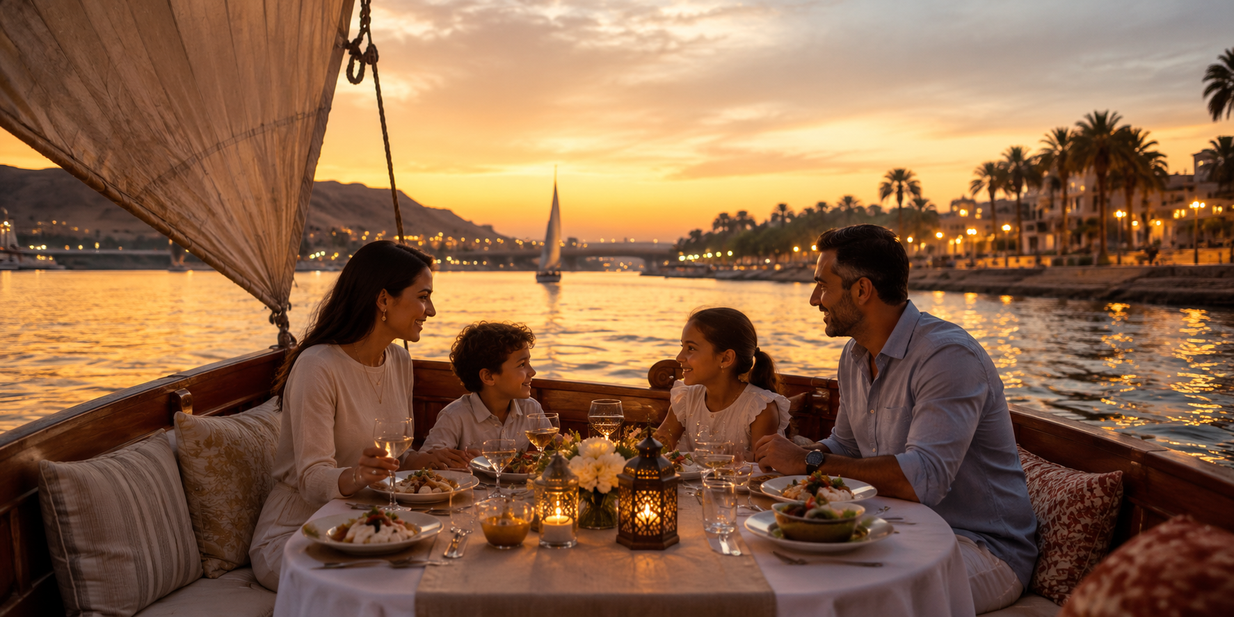 Private family Dinner on the Nile