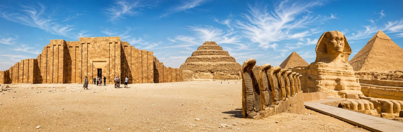  Giza Pyramids, Sphinx, Saqqara, Memphis & Lunch