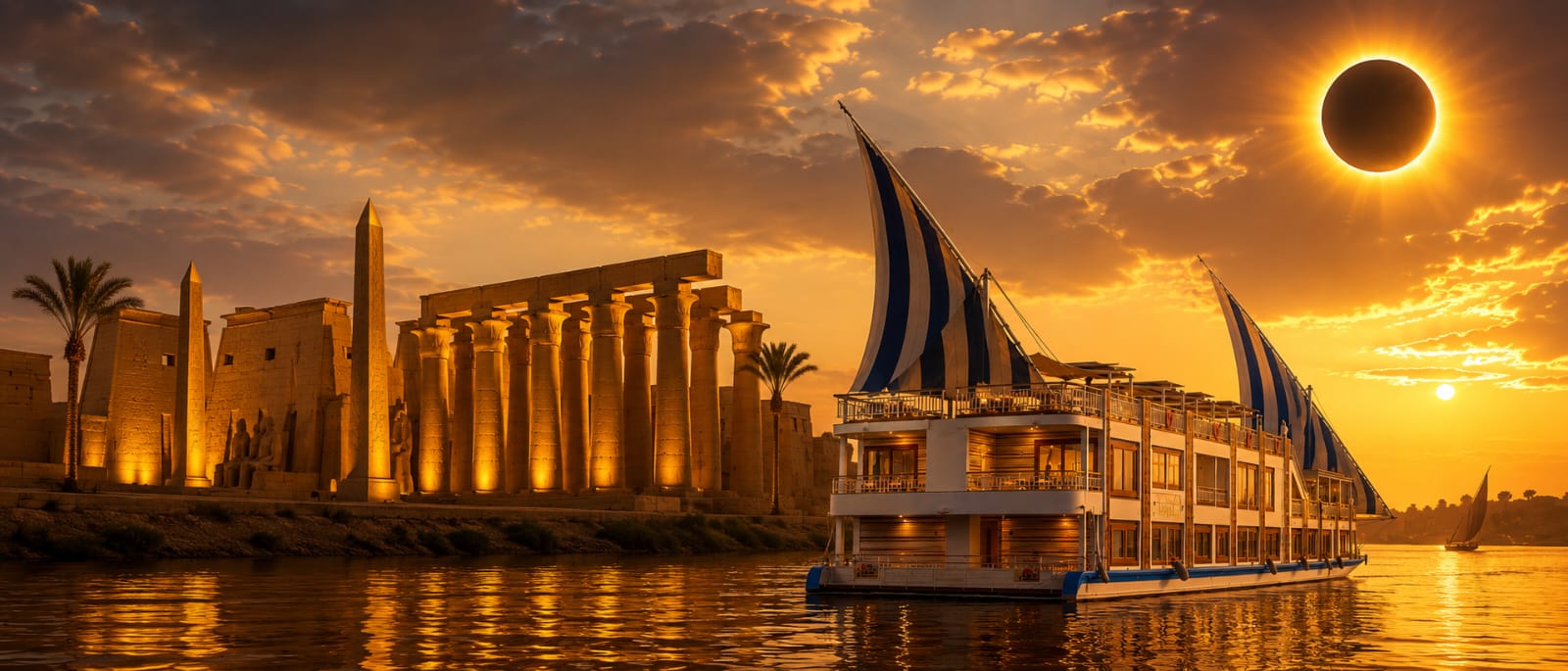 Day 4: Total Solar Eclipse in Luxor – Karnak Temple – Luxor Temple